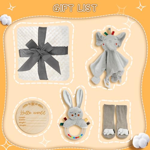 Baby Boy Gift Basket Set, Unique Baby Gift Basket Set - color: Grey