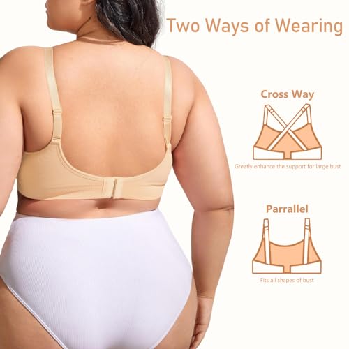iloveSIA Nursing Bras MulitPack | Wireless & Seamless for Maternity, Breastfeeding & Sleep - color: Black+nude, size: Medium