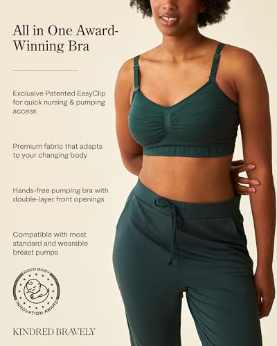 Kindred Bravely Sublime Hands Free Pumping & Nursing Bra, Wireless - color: Black, size: X-Large