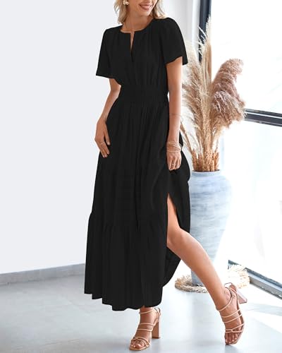 BTFBM Womens Summer 2026 Casual Maxi Dresses - color: Black, size: X-Large