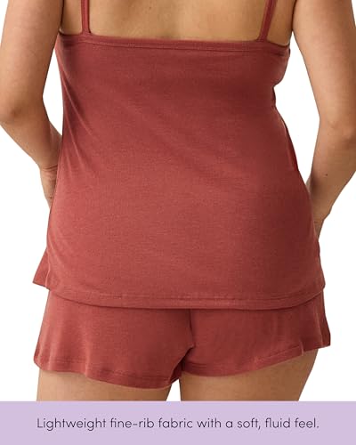 Kindred Bravely Essentials Maternity Nursing Cami, Shorts Breastfeeding Set - color: Black, size: Medium