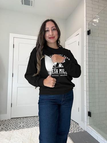 UNIQUEONE Women Nursing Sweatshirts for Breastfeeding - Friendly Zipper Maternity Sweater Long Sleeve Mama Pullover Tops - color: Aa-black, size: XX-Large