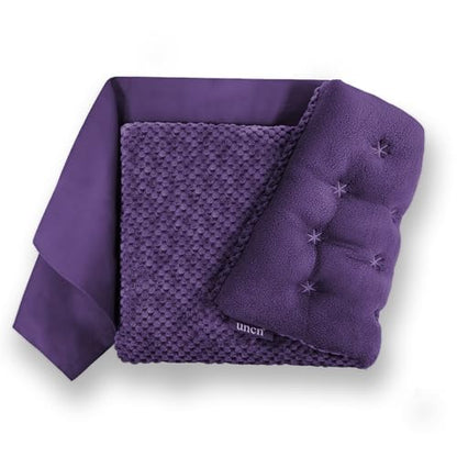 UNCN Wide Microwave Heating Pad with Washable Cover 9.5 x 16in Microwavable - color: Dark Purple