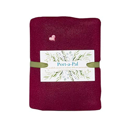 The Breast & Chest Buddy Port Support - Seatbelt Pads for Open Heart Surgery and Mastectomy Recovery - Burgundy