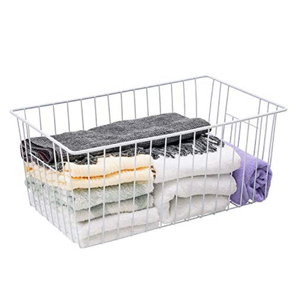 16inch Upright Freezer Organizer Baskets for 13-14,16-21 cu.ft Standup Freezer, Settle freezer chaos and reduce food waste effectively, Durable, Fully Use Space, Improve Air Circulate,Pack 3 - color: 16*12*6, white