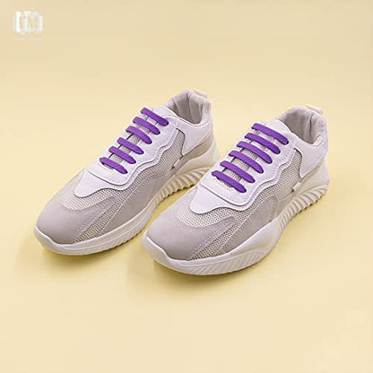 INMAKER No Tie Shoelaces for Adults and Kids, Elastic Shoe Laces - color: Purple, size: Kid Size