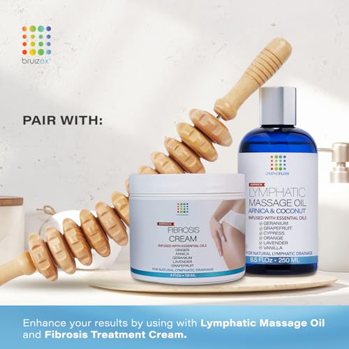 Bruizex Lymphatic Drainage Massage Roller Stick - Wooden Massage - size: Wooden Massager