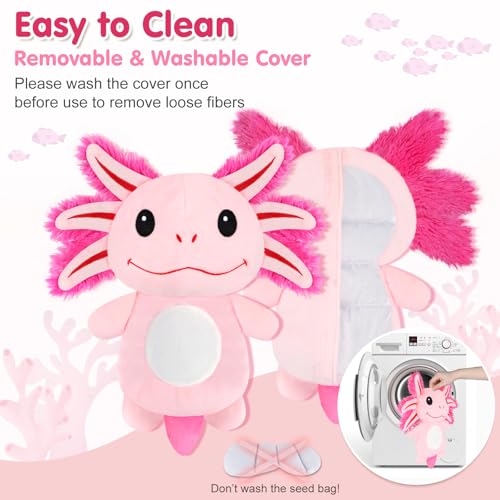 SuzziPad Axolotl Microwavable Heating Pad Plush, 6.8" X 10.6" - style: Axolotl