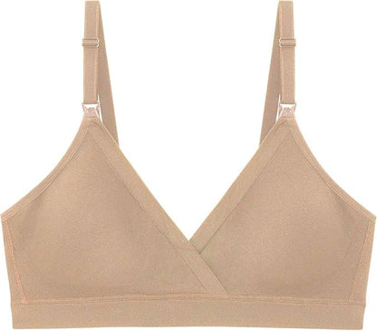 Motherhood Maternity Womens Seamless Wrap Triangle Nursing Bra - color: Essential Nude, size: Medium