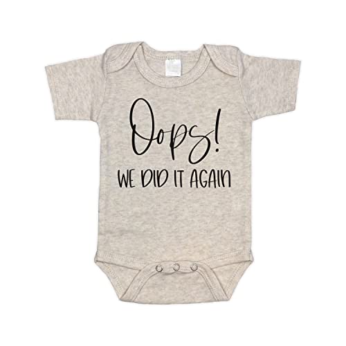 Oops, We Did it Again Surprise Pregnancy Announcement 2nd, 3rd, 4th Baby - color: Natural