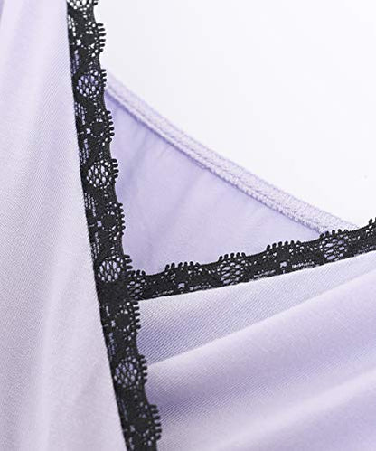 Latuza Women's Viscose Nursing Nightgown and Robe Set - color: Purple, size: Small