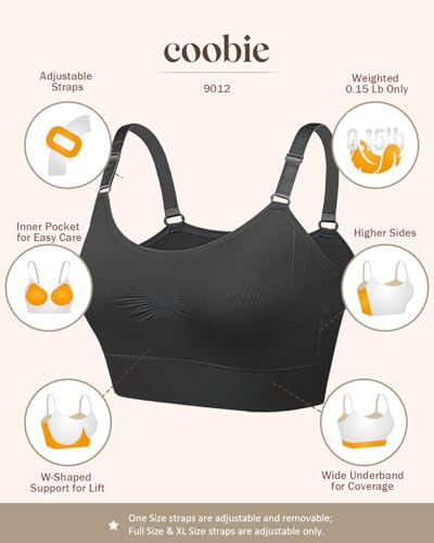 Coobie Seamless Scoopneck Bra - color: Black, size: One Size