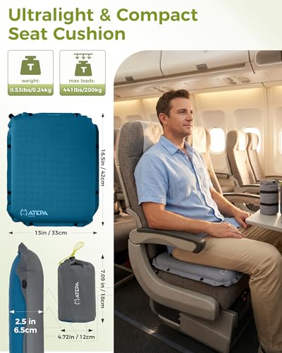 ATEPA Inflatable Seat Cushion - color: XL - 1 Pack Blue
