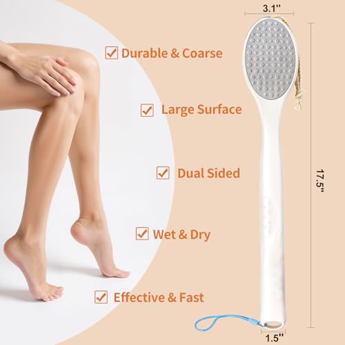 Extendable Long Handle Foot Scrubber & Brush –2-in-1 for Shower
