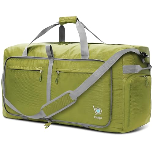 Bago Travel Duffle Bag for Women & Men. Extra Large Foldable Duffel Bags - color: Green, size: 120L