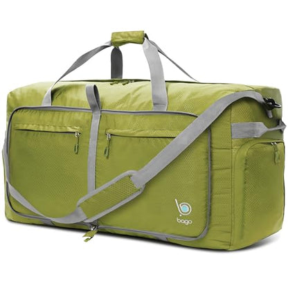Bago Travel Duffle Bag for Women & Men. Extra Large Foldable Duffel Bags - color: Green, size: 120L