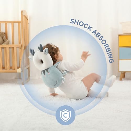 Baby Head Protector Backpack - Soft & Lightweight Fall Cushion Backpack for Toddlers Walking and Crawling(Deer) - color: Deer