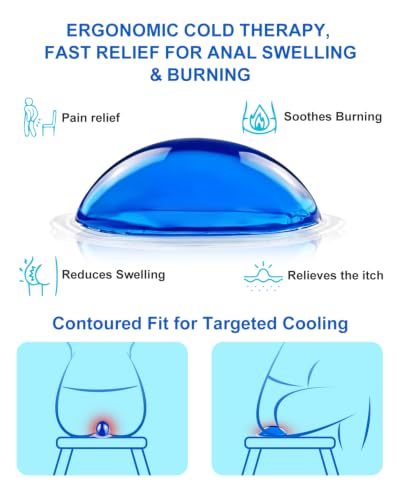 CoolBloom 2PC Hemorrhoid Ice Pack, Gel Pad Pain & Swelling Relief Women Men
