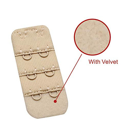 Wingslove Womens Bra Extender Bra Band Breathing room 3pcs-Pack Multi-size - color: Nude, 2 Hook 3/8 Inch