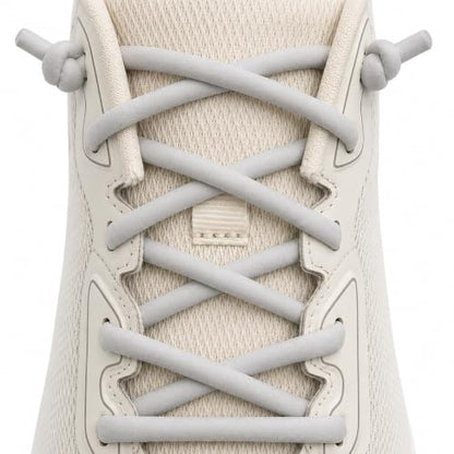 1 Pair Oval Athletic Shoe Laces Elastic ShoeLaces for Sneakers - color: Light Gray