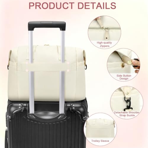 Pritent Diaper Bag Tote Waterproof Maternity Baby Bags with Pacifier Case - color: White, size: Medium