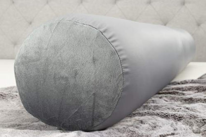Microbead Body Pillow, Side Sleeping & Pregnancy, 48x8 in, Dark Grey - color: Dark Grey, size: Pillow & Cover