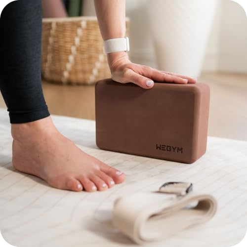WeGym Yoga Blocks for Yoga and Pilates, 3-Height Stackable Support at Home - color: Lava gray Set