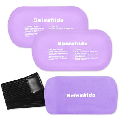 Ice Packs for Injuries Reusable Gel 2 Hot Cold Compress Therapy Pack - color: Purple, size: Large 12 x 6 Inch