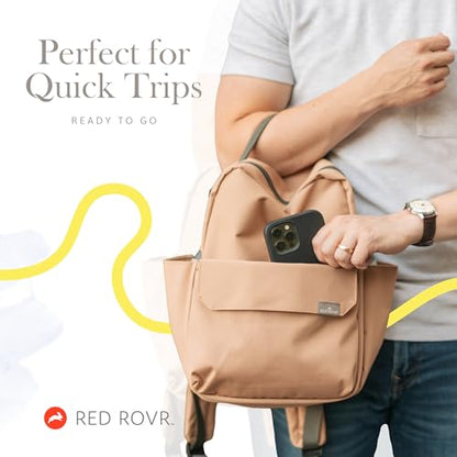 Mini Roo Diaper Bag Backpack, Charcoal Doodle Baby Bag - 6 Pocket Daily Use - color: Charcoal Doodle