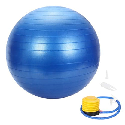 Yoga Ball, Exercise Ball Anti‑Slip Stability Pilates - color: Blue, size: 29.5"