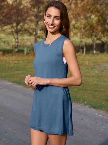 Glamaker Women's 2 Piece Short Sets Summer Lounge Sets Sweater Knit Beach Vacation Matching Sets Travel Outfits - color: Dark Blue, size: Medium