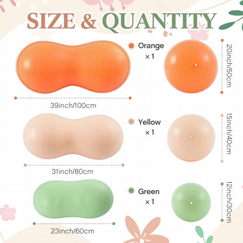 Jexine Peanut Ball for Kids Therapy Pregnancy - color: Boho Color