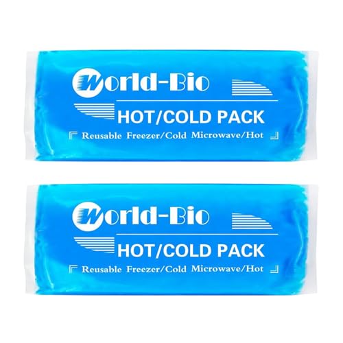 Reusable Hot Cold Gel Ice Pack for Pain Relief (12"x4.7", 2 Pack) - color: Blue - 12" X 4.7" - 2 Ice Packs