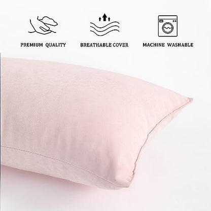 BEDSUM Plush Mini Pillows, 11 x 7, Microfiber, 2 Pack, Pink - color: Pink, size: 11x7 inches