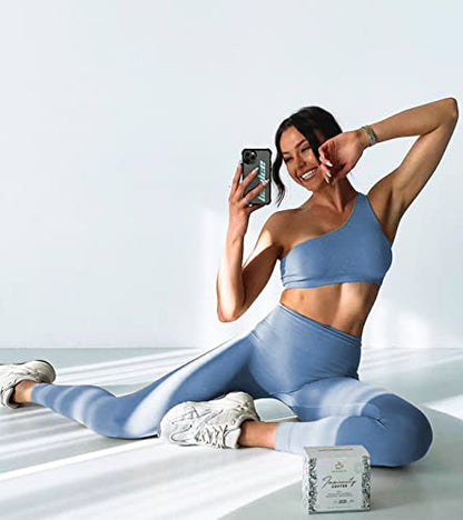 FULLSOFT Buttery Soft Leggings for Women High Waisted - color: Light Blue, size: Small-Medium