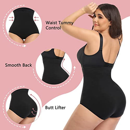Tummy Control Shapewear Women High Waisted Body Shaper Underwear Briefs - color: Black, size: Medium