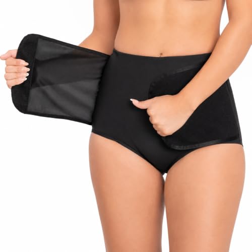NEWFORM iMom Postpartum Belly Band - Tummy Control Underwear for Women High C Section Recovery Fajas Postparto para Mujer - color: Black, size: X-Large