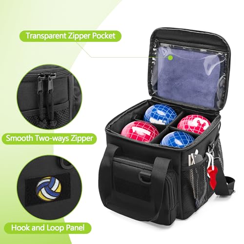 DSLEAF Bocce Ball Carry Bag for 8 Balls, Bocce Ball Storage Bag, Bag Only