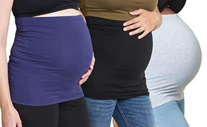 Medium 3/pk Black, Gray & Navy Belly Band & Single Pink Bundle