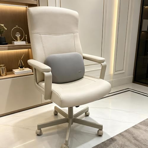 Summer Car Lumbar Support Pillow Cool Soft Latex Lower Back Cushion Thin - color: Light Gray