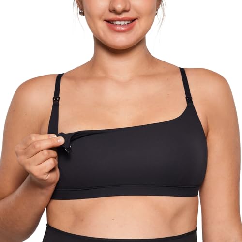 INLYRIC Women's Inbarely Soft Nursing Bras Unlined Bralettes Maternity Bra for Breastfeeding Unpadded Comfy Sleep Seamless - color: Black, size: Small