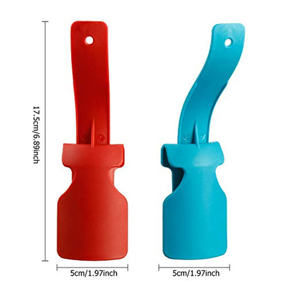Boao 4 Pcs Lazy Shoe Helper Bulk Easy on Easy off Plastic Shoehorn