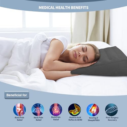 Inflatable Wedge Pillow for Travel, Camping & Indoor Sleep - color: Lightweight
