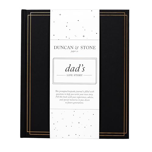 Duncan & Stone Dad Life Story Journal, Linen Bound Memory Book, 85pg - style: Dad Story Book