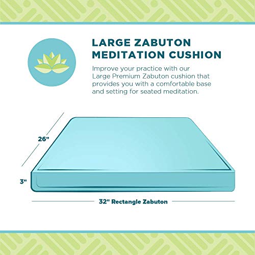 Bean Products Large Zabuton Meditation Cushion, Cotton Filled - Earth - color: Earth, size: Premium 32x26x3