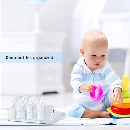 Baby Bottle Organizer, Plastic Storage Center for Baby Bottles