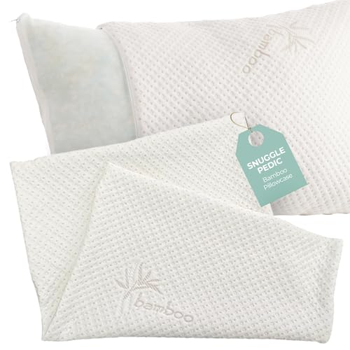 Snuggle-Pedic Pillow Covers - Zippered Body Pillow Protector w/Kool Flow Technology, 20x54 Inches - Made in The USA - size: Body