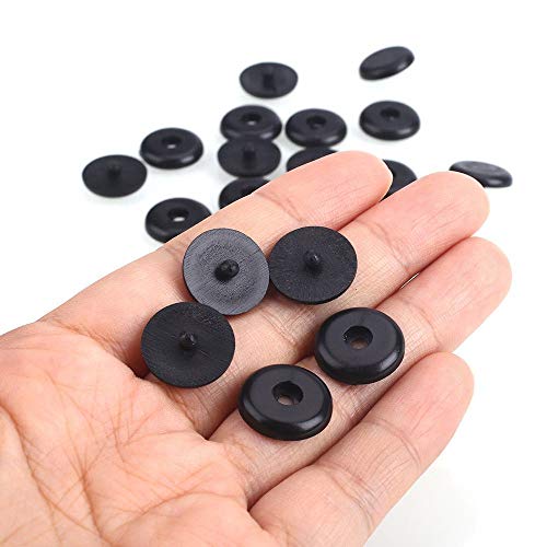 Y-Axis Seat Belt Button Buckle Clip Stop - Universal Fit Stopper Kit (Black + Beige + Grey, 18 Sets)
