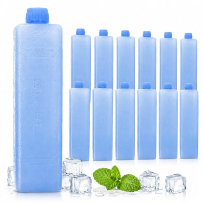 Housoutil Reusable Ice Packs, 12 Pack for Coolers and Lunch Bags