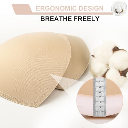 3 Pairs Bra Pads Inserts Push up, Breathable Breast Enhancers Inserts for Sport Bra, Sew in Bra Cups for Dresses - size: C/D/E